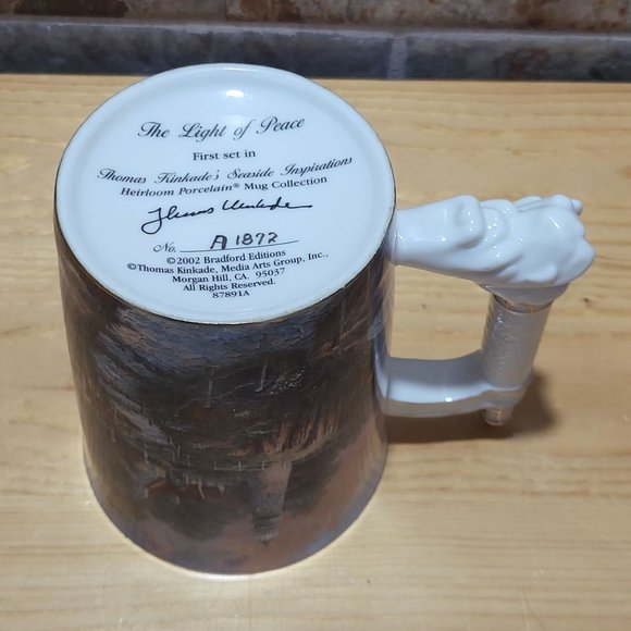VTG Thomas Kincade Lighthouse Mug The Light of Peace Bradford Edition 2002 - Picture 13 of 14